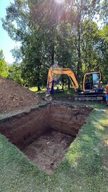 Zemné výkopové práce bagrom,bager stavebná činnosť - 13