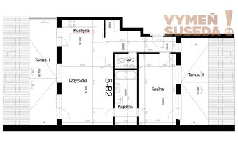 VYMEŇ SUSEDA – VÝNIMOČNÝ 2 IZB. ZARIADENÝ BYT S DVOMA TERAS - 13