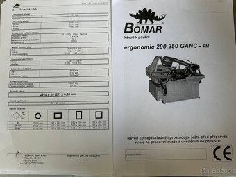 BOMAR AUTOMATICKÁ PÁSOVÁ PILA NA KOV ERGONOMIC 290.250 GANC - 13