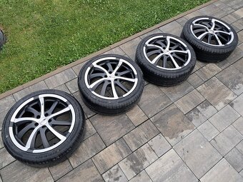 Hlinikove disky R17 Brock + čisto nove letne pneu 215/40 R17 - 13