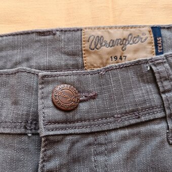 Wrangler sivé rovné džínsy široké rifle texas W34 L30 - 13