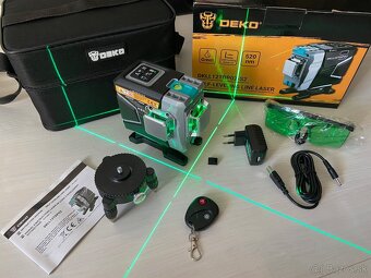 12 líniový samonivelačný 3D laser, diaľkový ovládač, 4400mAh - 13