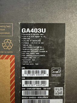 Asus ROG Zephyrus G14 R7/4050/32GB/2TB - 13