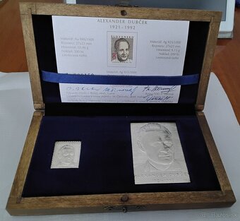 Plaketa a znamka , striebro AG, Dubček - 13