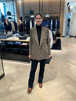 dvojradové zelené sako - 34 - Boss - nové - 13