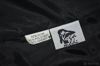 Vlneno-kašmírový kabát s kožušinkou, veľ. L/42 - 13