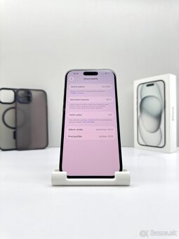 iPhone 15 BLACK 128GB TOP STAV ORIGINÁL+PRÍSLUŠENSTVO - 13