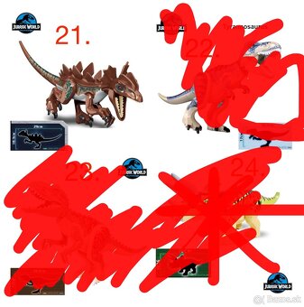 Rôzne dinosaury (8ks) typ lego - nové, nehrané - 13