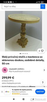 Stolík,busta, stĺp alabaster - 13