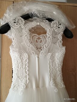 Svadobné šaty 36-38,alebo S-M - 13