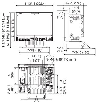 Profesionálny kamerový LCD monitor JVC DT-V9L1D - 13