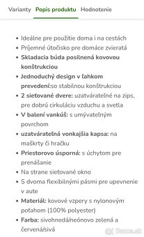 Skladacia búda pre psy aj mačky, 96,5x66x73,5cm - 13