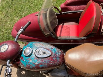 Jawa 350 / 354 kývačka 1956 + sidecar Velorex 560, s TP - 13