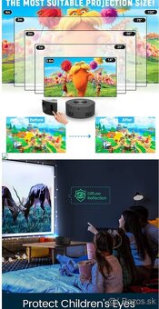 Digitálny projektor 4K Android 11 Wi-Fi bluetooth 200 ANSI s - 13