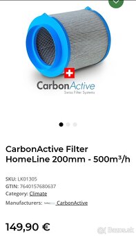 Carbon Active filtre nové a uhlíkové použite krátko - 13