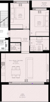 Chorvátsko-Trojizbový apartmán s loggiou Sv.Filip a Jakov - 13