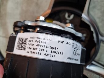 VOLANT VOLKSWAGEN R RLINE kožený BIELE PREŠÍVANIE - 13