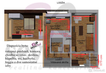 PRIESTRANNÝ 2i byt BB / KARPATSKÁ / 64 m2 / LOGGIA / VÝHĽAD - 13