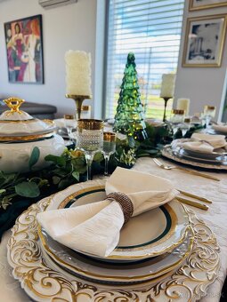 Nová zlatom zdobená obedová súprava THUN pre 6 osôb - 13