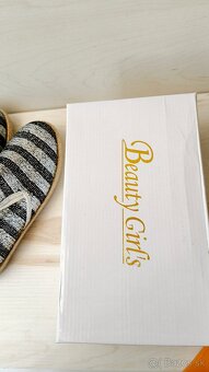 Nové espadrilky strieborno-čierne - 13