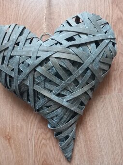 Staršie vypuklé lykové srdce po mamine 25x22x6 cm - 13