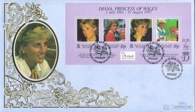 Poštové známky, filatelia: Anglicko, Lady Diana, FDC obálky - 13