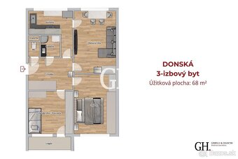 REZERVOVANÉ - DONSKÁ – Priestranný 3-izbový byt - Dobrá dopr - 13