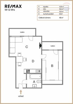 2-izbový byt s dvomi balkónmi, parkovaním a pivnicou – Kapln - 13