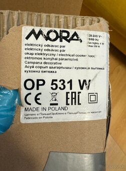 Predám úplne nový podskrinkový digestor MORA OP 531 W - 13
