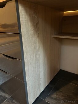 Písací stol Robby dub/sonoma/šedý lesk - 13