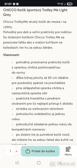 Cestovný kočík Chicco Trolley Me Light Grey - 13