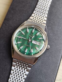 TIMEX Q Diver Reissue GMT - Green & Silver + Originál box - 13