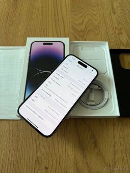 iPhone 14 Pro 512 gb Deep Purple v záruke + prislušenstvo - 13