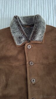 Pánsky kožuch zateplený kabát, veľ.L - 13