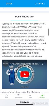 Vysávač a parný mop v jednom Rowenta RY7777WH - 13