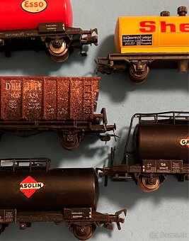 železnica H0 - už rarita - vagóny Fleischman, staré, kovové - 13