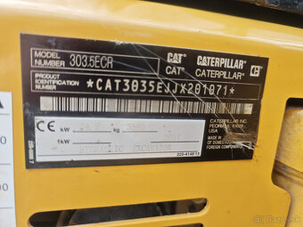 Pásový bagr Minibagr Caterpillar CAT 303.5 ECR r.v2017 - 13