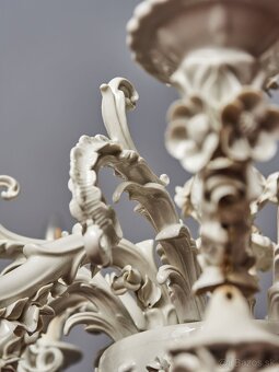 Osemramenný porcelánový luster Neapol Capodimonte - 13