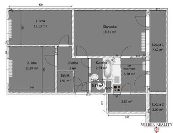 3-izb. nezariadený byt v Karlovej Vsi na Púpavovej ul. vráta - 13