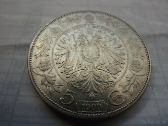R-U vzácnejšia 5 koruna 1909 Schwartz vo veľmi peknom stave - 13