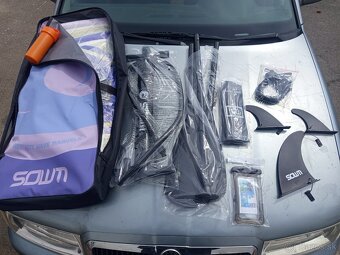 Paddleboard fialovy s obojstrannym veslom - 13