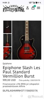 Epiphone Slash Les Paul Standart Vermillion Burst - 13