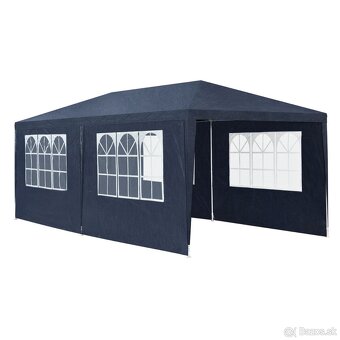 Párty stan 3 x 6 m modrý sivý biely červený - 13