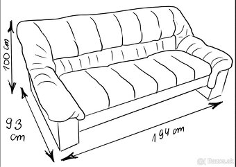 Predam koženú sedačku a 2 kresla - 13