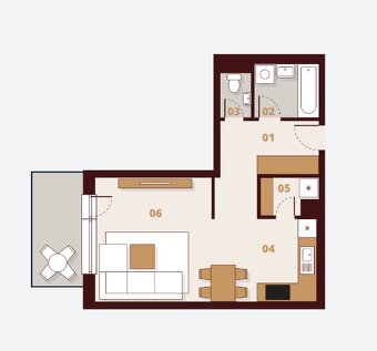 Rínok Rača nová garsónka 40m2 + balkón, s parkovaním - 13