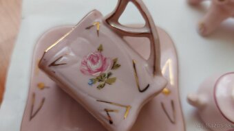 Ružový mini porcelán a miniaturky - 13