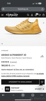 Adidas Performance UltraBOOST 20 Gold Metalic,pánske tenisky - 13