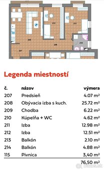Na predaj moderný 3-izbový byt s dvomi balkónmi v novostavb - 13
