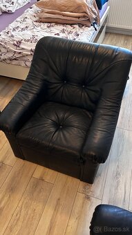 Kožená sedacia súprava + 2 kreslá – pravá koža - 13