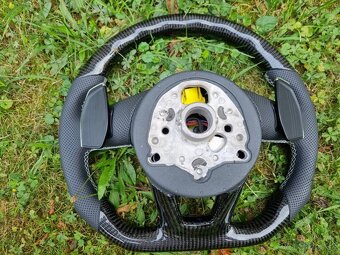 AUDI VOLANT KARBONOVY ZKOSENY s airbagom a RS padlami - 13